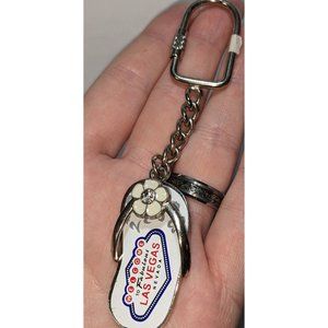 Las Vegas Metal Thong Sandal Souvenir Key Chain
